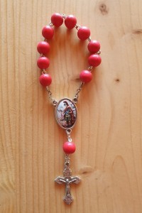 SWIETY FLORIAN - dziesiątka różańca z relikwią