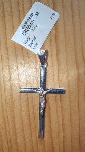 KRZYŻYK SREBRNY prosty - model 2