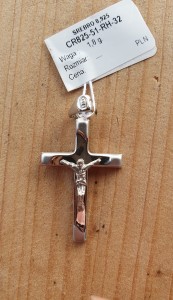 KRZYŻYK SREBRNY -SREBRO RODOWANE- model5