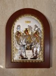 IKONA SREBRNA - RELIEF -TRÓJCA ŚWIĘTA RUBLOWA 