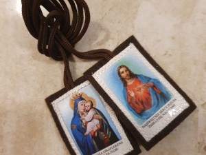 SZKAPLERZ KARMELITAŃSKI SUKIENNY - KOLOROWY