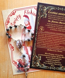 FLORIAN - dziesiątka różańca zapinana - hematyt