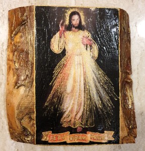 MIŁOSIERDZIE BOŻE - OBRAZ NA DESCE - decoupage
