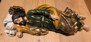 ŚPIĄCY ŚWIĘTY JÓZEF - figura z żywicy 30 cm