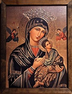 MATKA BOŻA NIEUSTAJĄCEJ POMOCY - obraz na płótnie w ramie drewnianej