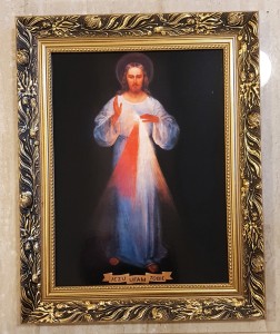 MIŁOSIERDZIE BOŻE - OBRAZ W OZDOBNEJ RAMIE