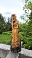 Drewniana rzeźba Chrystusa Frasobliwego 45 cm wykonana z drewna lipowego przez artystę z Podhala.