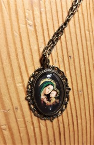 MATKA BOŻA DOBREJ RADY - medalion - wisiorek brąz