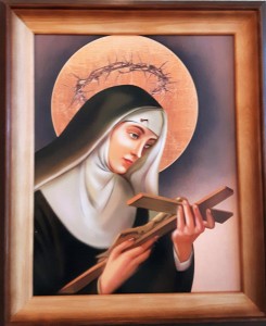 ŚWIĘTA RITA - OBRAZ W DREWNIANEJ RAMIE