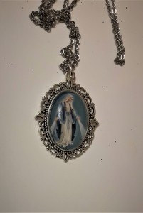 MATKA BOŻA NIEPOKALANA - MEDALION - WISIOREK - kolor srebrny